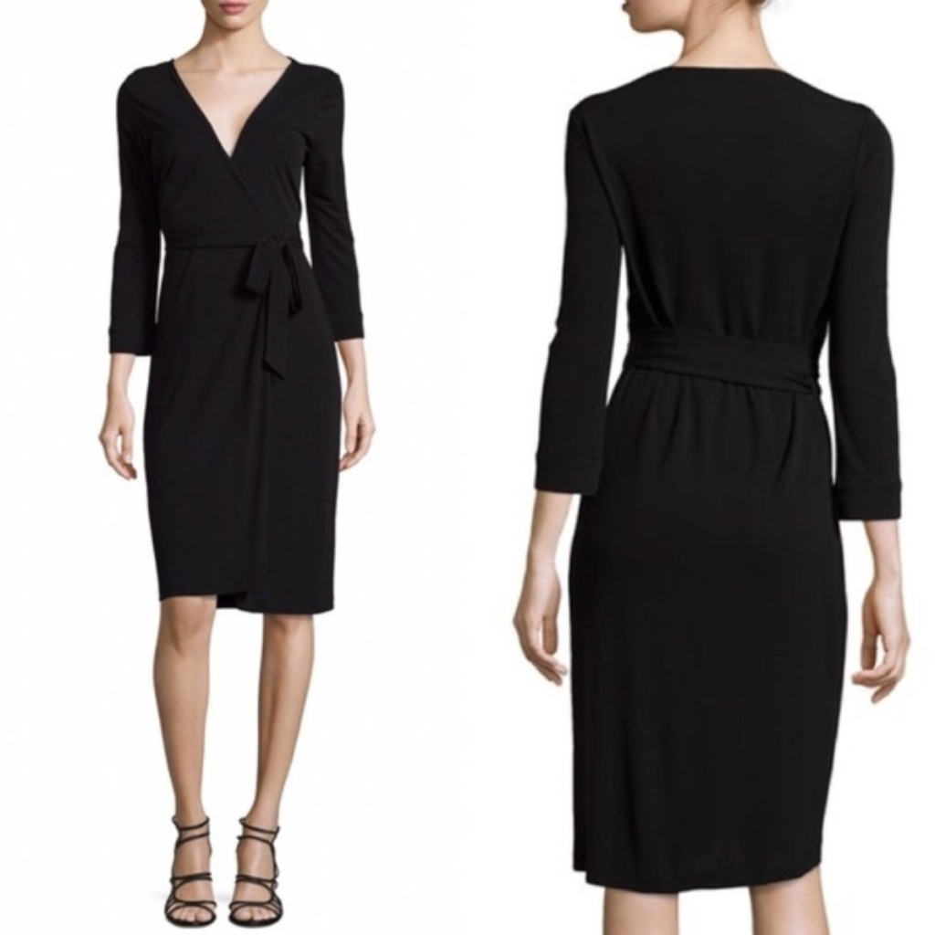 * Dvf Diane Von Furstenberg Wrap Dress Black